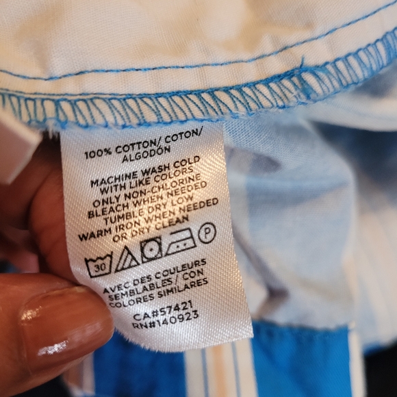 loft Blue and White Striped Women's Shorts used good condition . - Picture 7 of 8